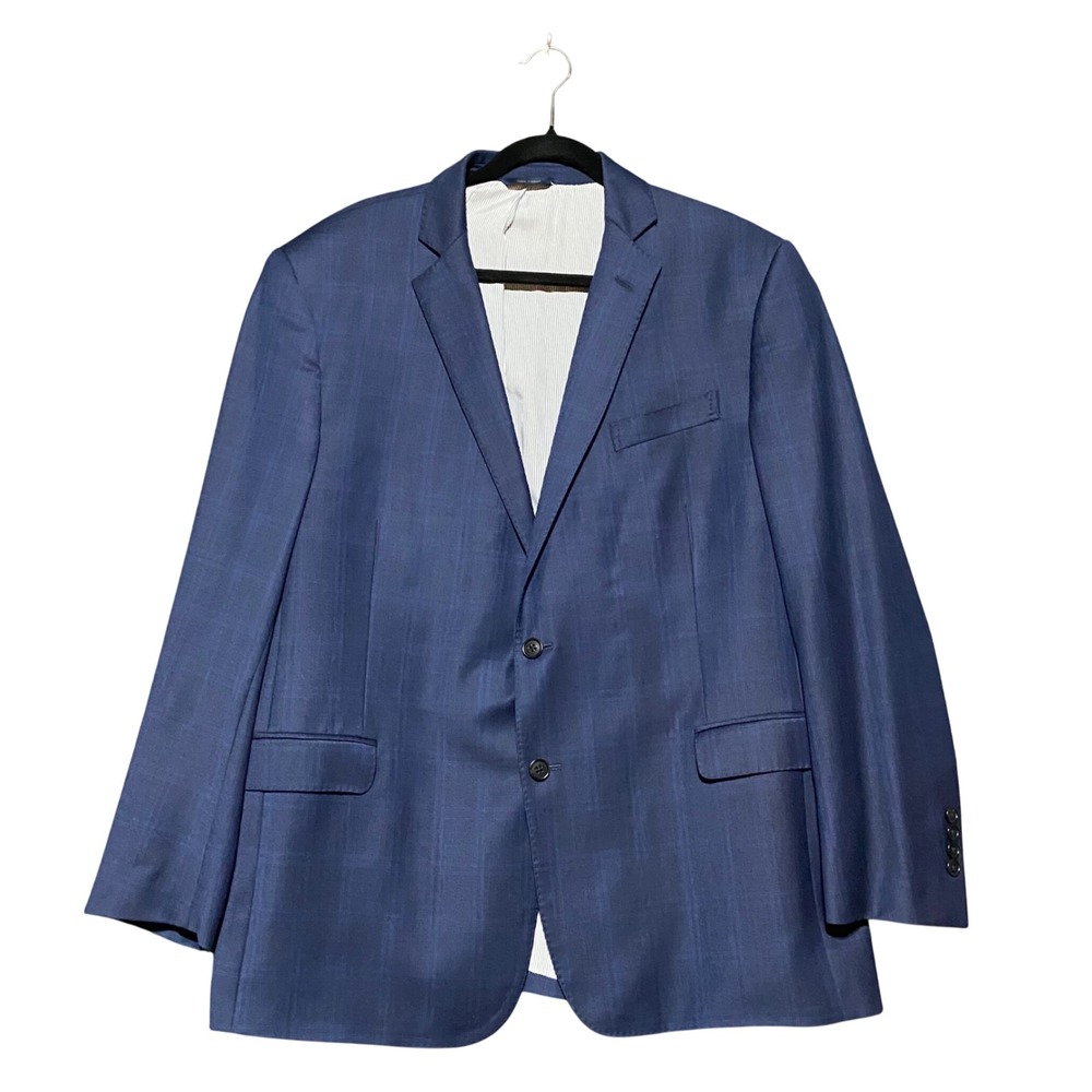 Brooks Brothers Explorer‎ Regent Fit Men's Navy Plaid Wool Blend Blazer 46R